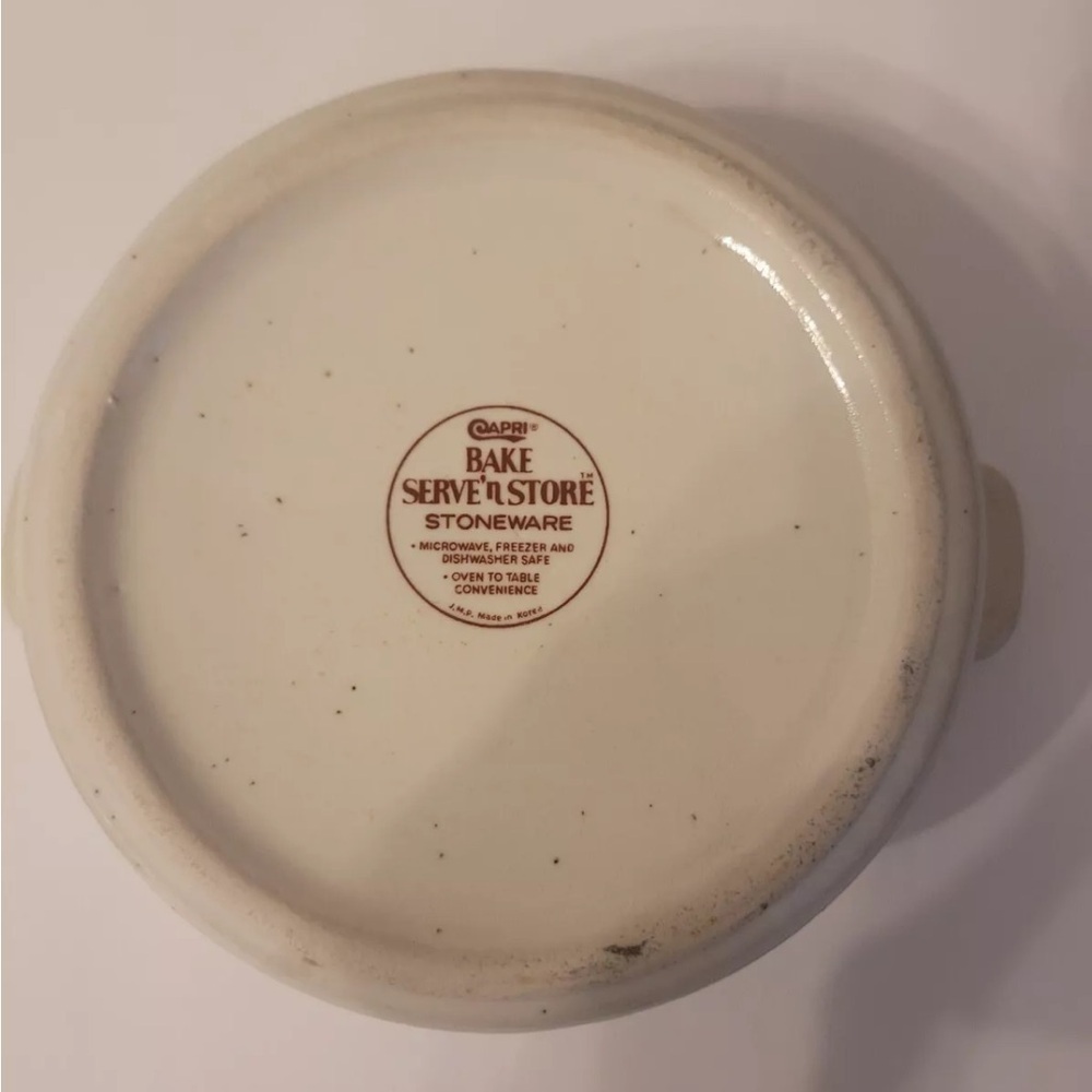 Capri Vintage 70’s Bake Serve n Store Stoneware Individual Casserole Dish Lid - Picture 5 of 5